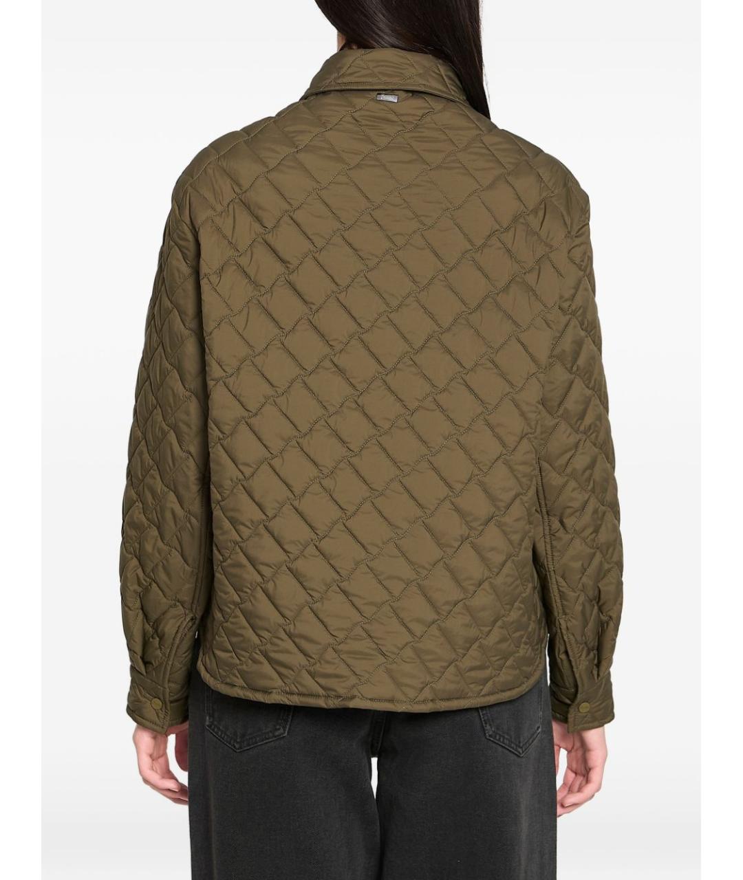 HERNO Зеленая полиэстеровая куртка, фото 3