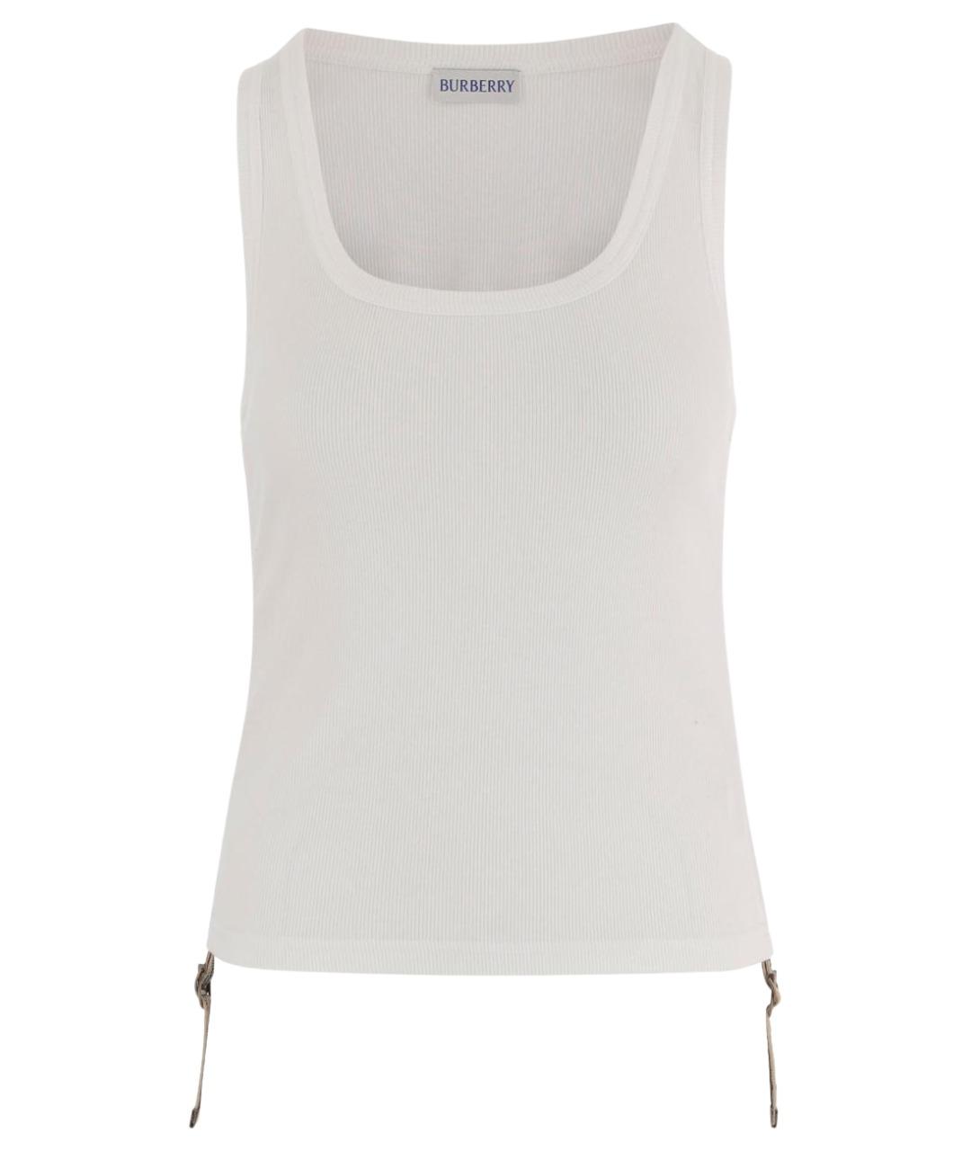BURBERRY Белая хлопковая майка, фото 1