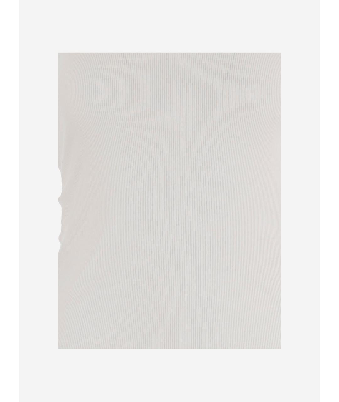 BURBERRY Белая хлопковая майка, фото 4