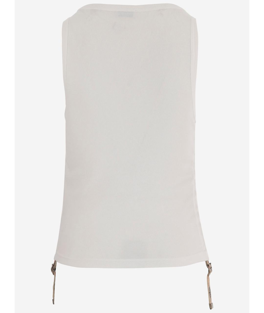 BURBERRY Белая хлопковая майка, фото 3