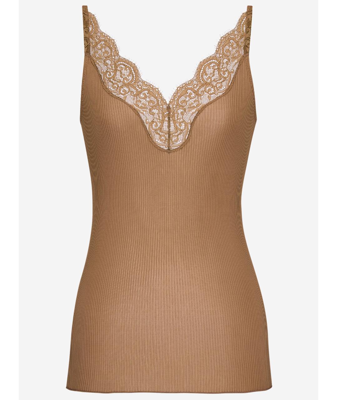 SAINT LAURENT Бежевая шелковая майка, фото 4