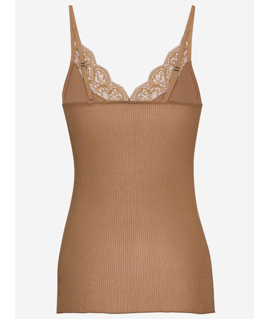 SAINT LAURENT Бежевая шелковая майка, фото 2