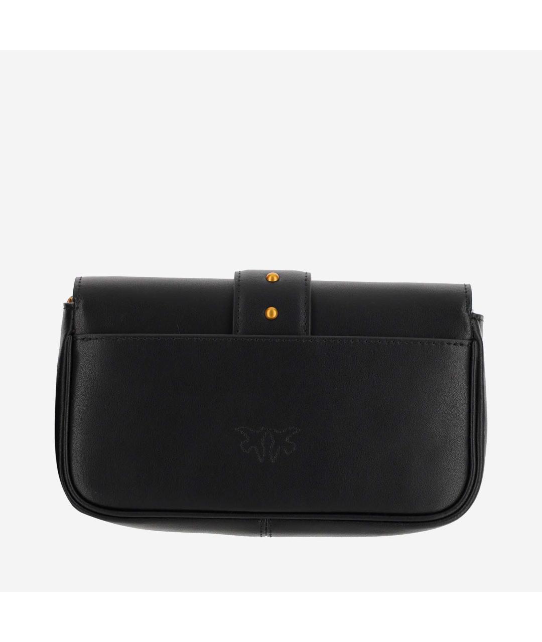 PINKO Черная кожаная сумка через плечо, фото 3