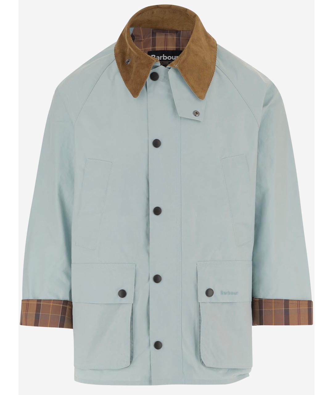 BARBOUR Голубая хлопковая куртка, фото 4