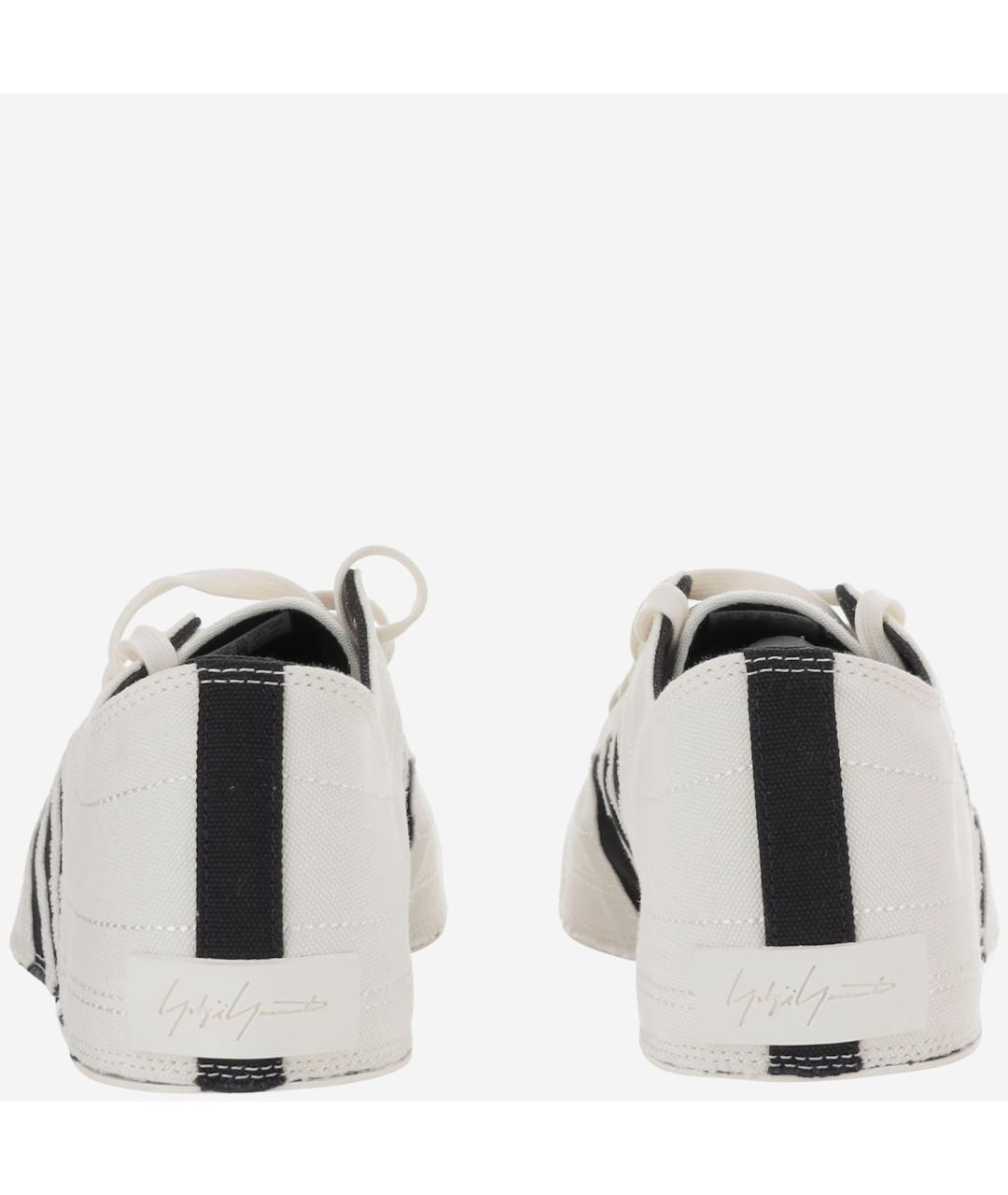 Y-3 Белые текстильные низкие кроссовки / кеды, фото 4