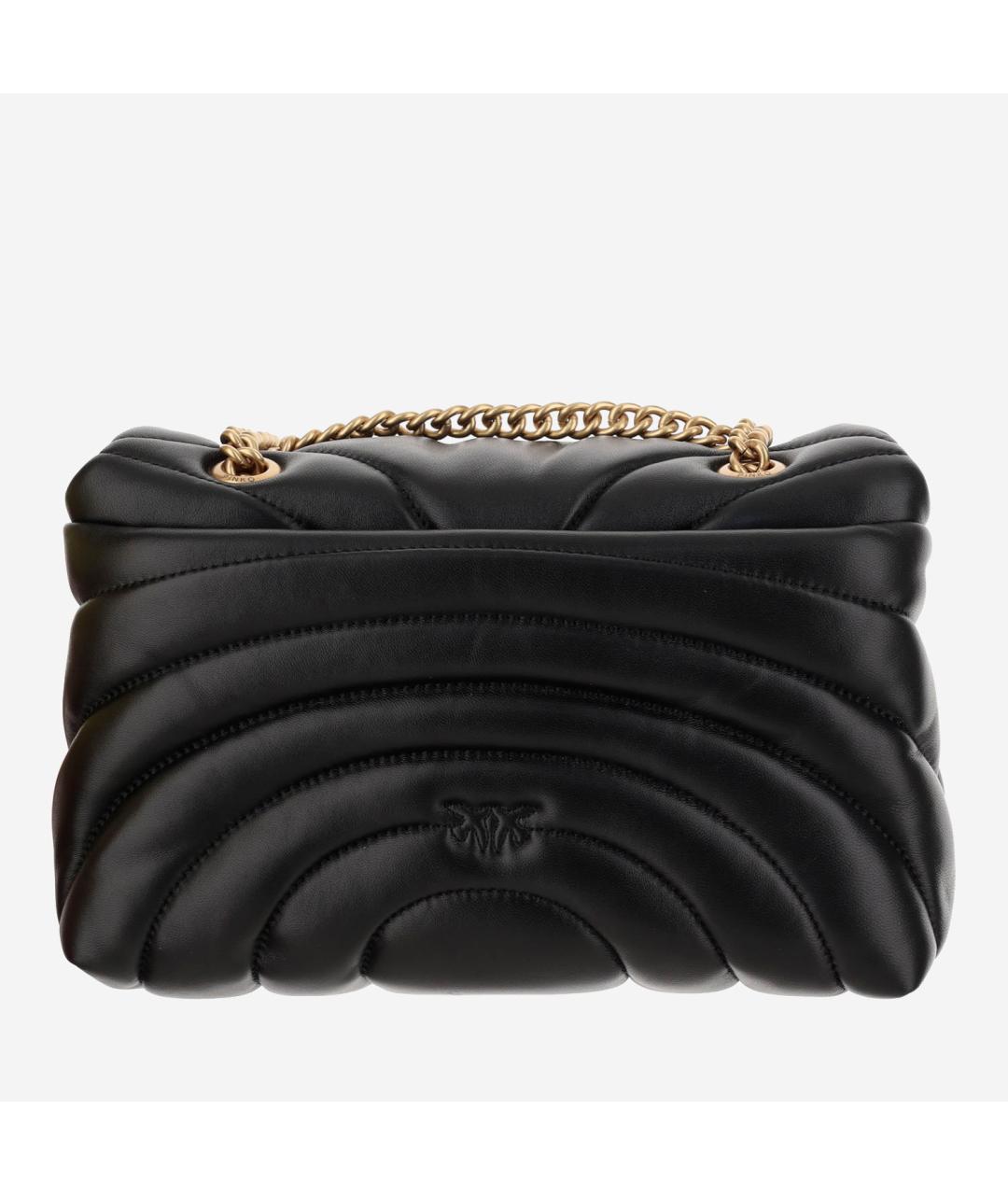 PINKO Черная кожаная сумка через плечо, фото 3