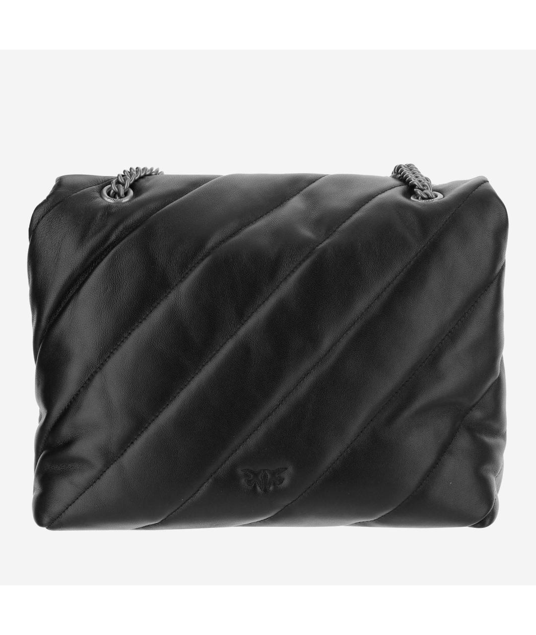 PINKO Черная кожаная сумка через плечо, фото 3