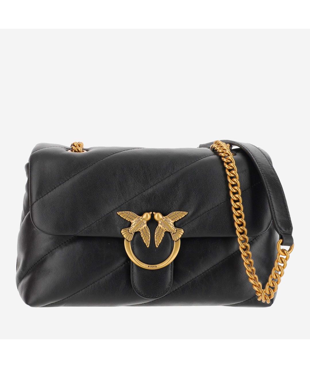 PINKO Черная кожаная сумка через плечо, фото 5