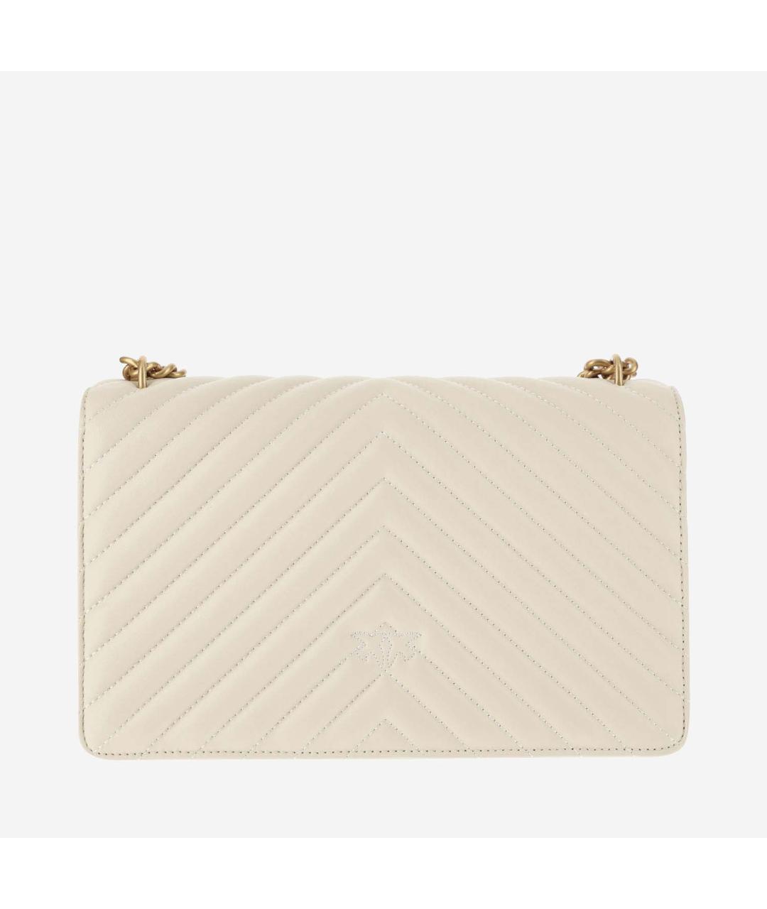 PINKO Белая кожаная сумка через плечо, фото 3