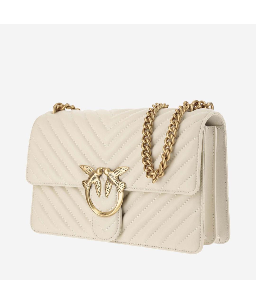 PINKO Белая кожаная сумка через плечо, фото 2