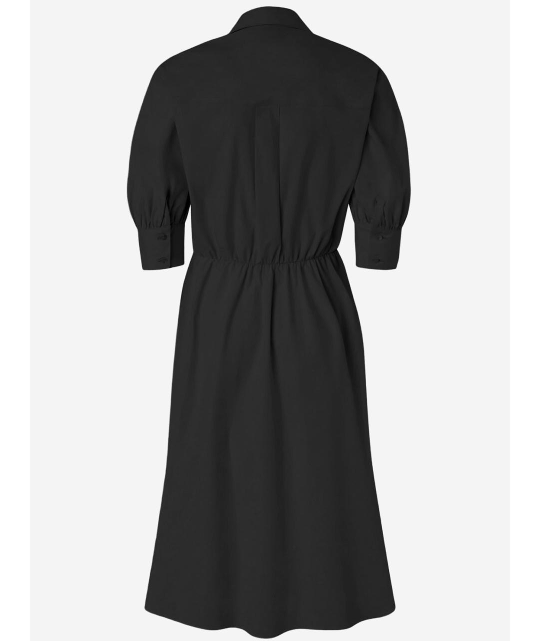 PINKO Черное хлопковое повседневное платье, фото 2