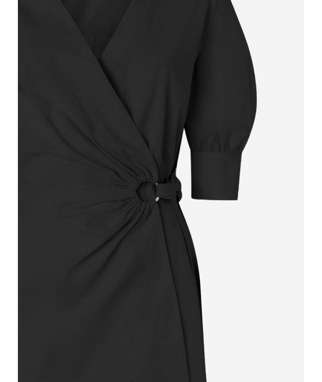 PINKO Черное хлопковое повседневное платье, фото 3