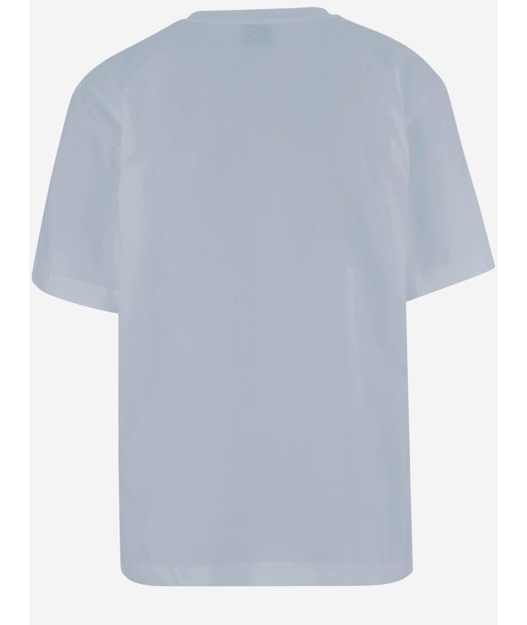 PINKO Голубая хлопковая футболка, фото 2
