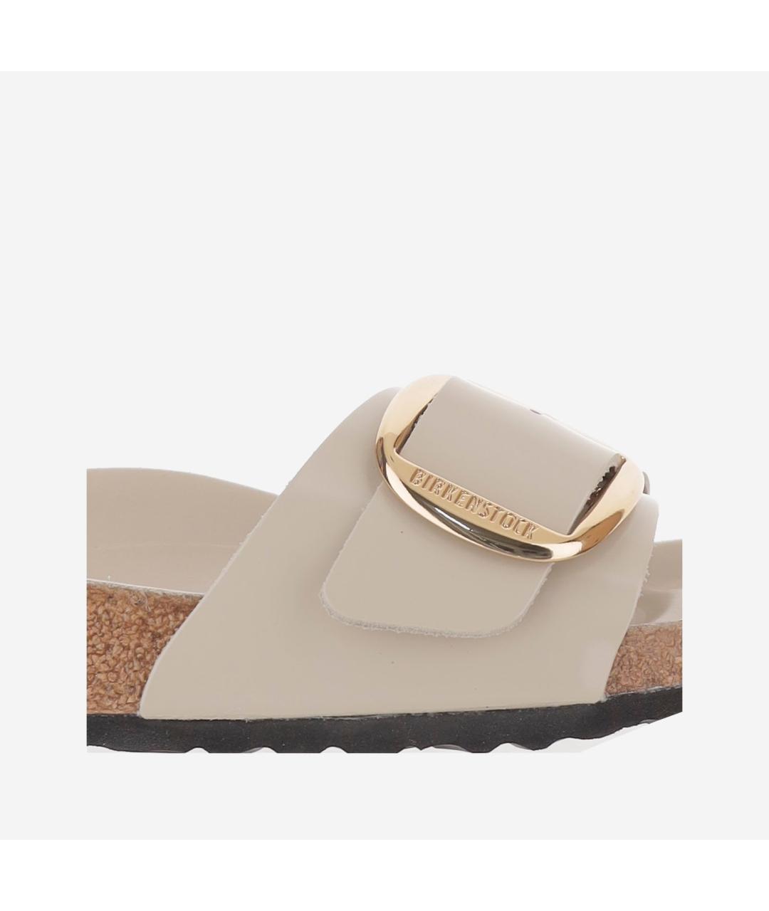 BIRKENSTOCK Серые кожаные сандалии, фото 5