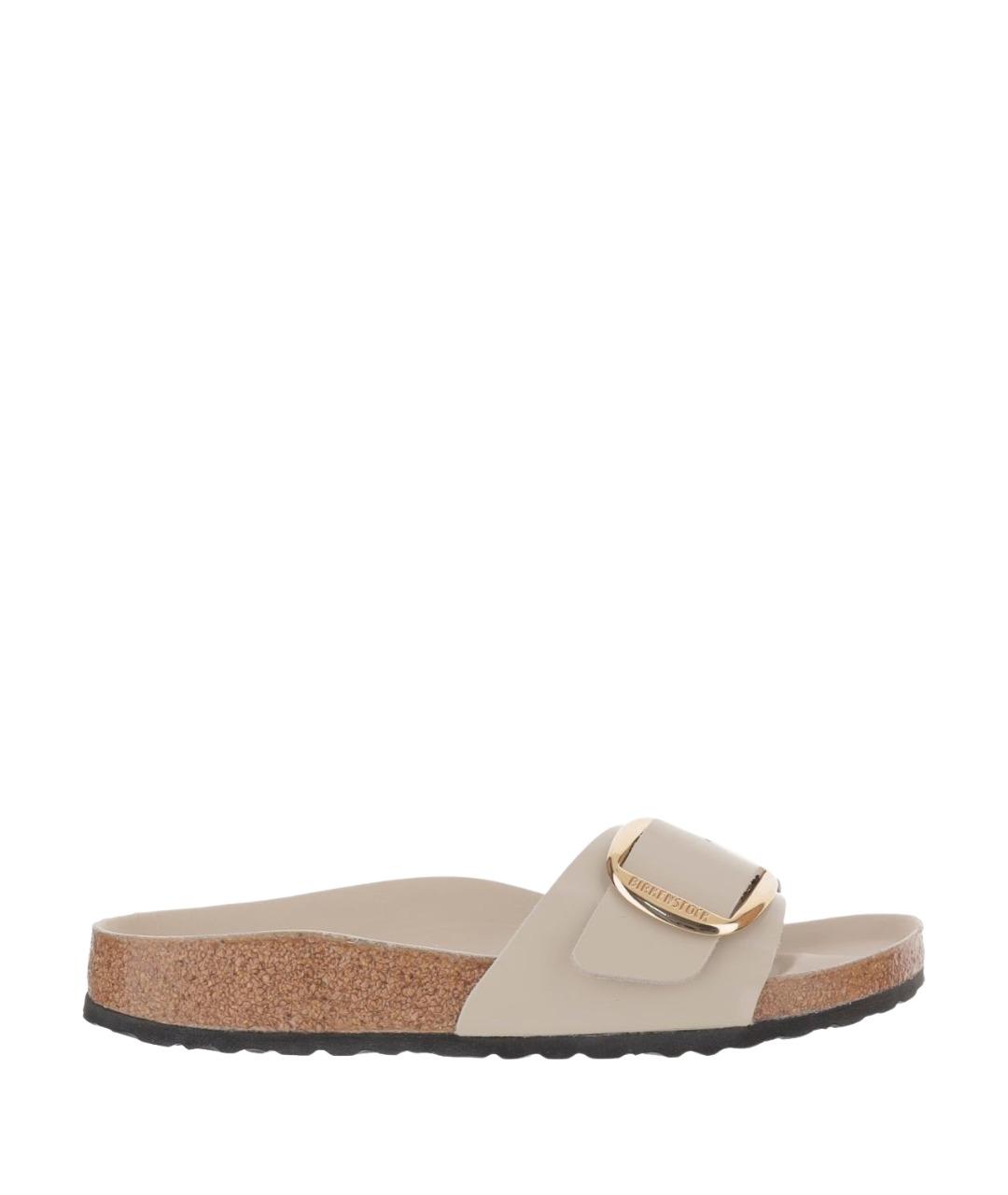 BIRKENSTOCK Серые кожаные сандалии, фото 1