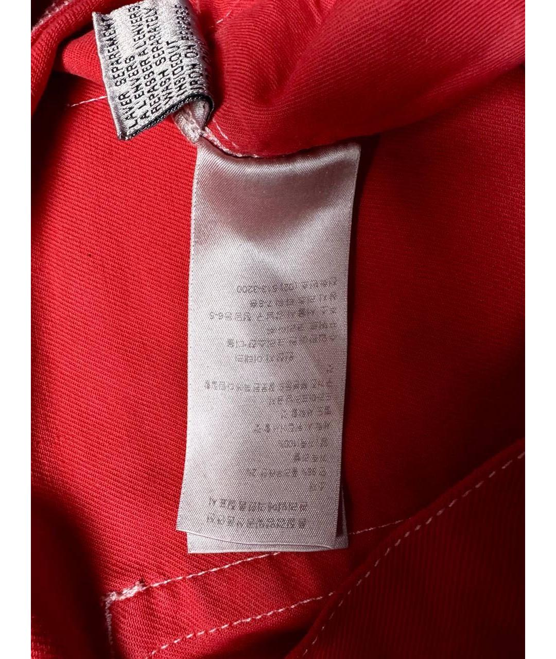 CHRISTIAN DIOR Красные хлопковые джинсы скинни, фото 7