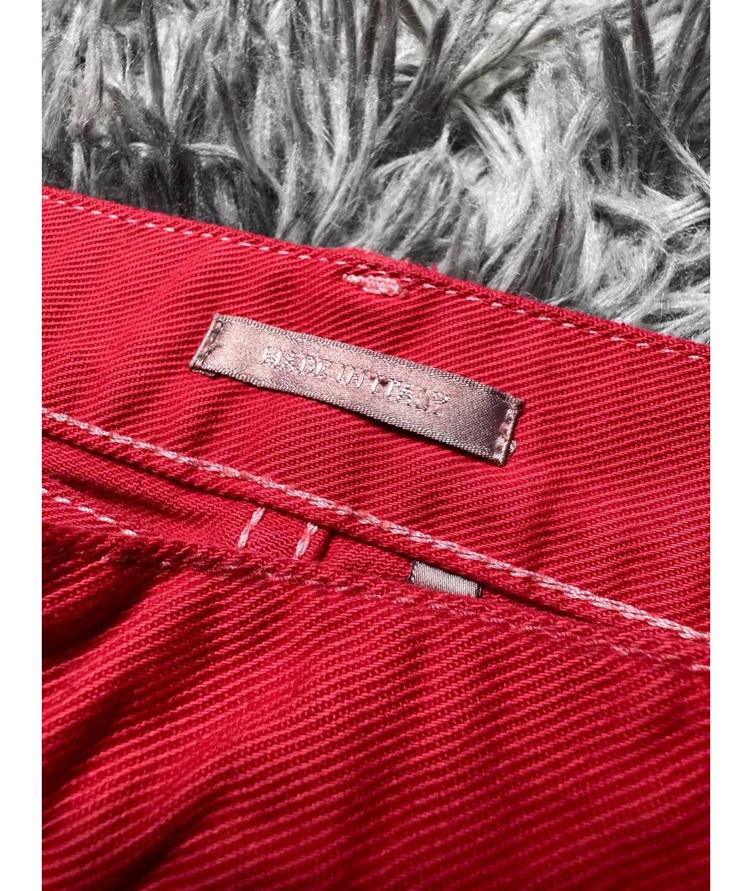 CHRISTIAN DIOR Красные хлопковые джинсы скинни, фото 8