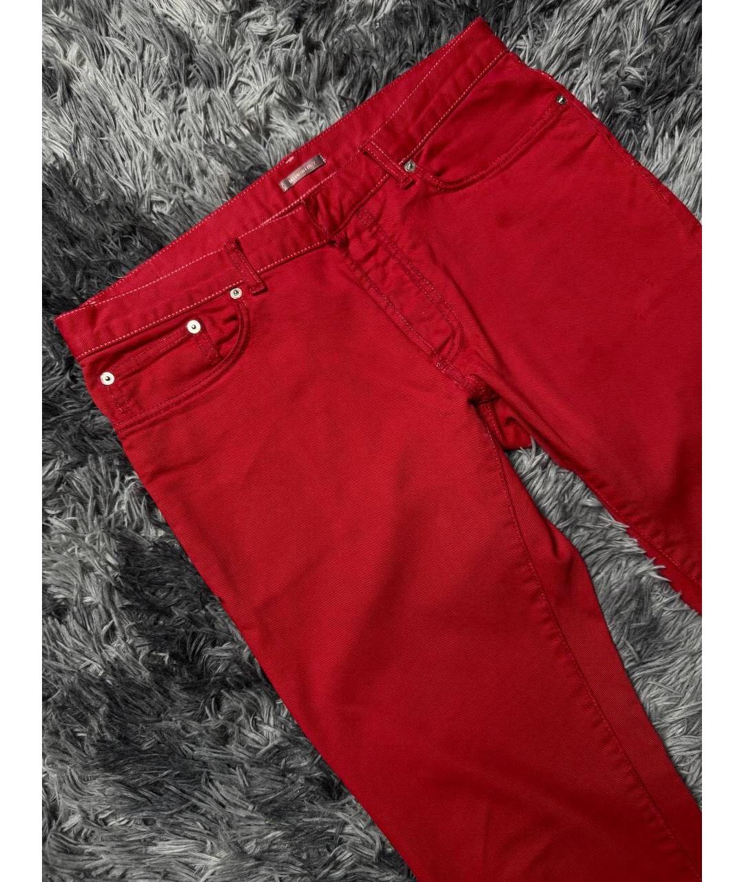 CHRISTIAN DIOR Красные хлопковые джинсы скинни, фото 4