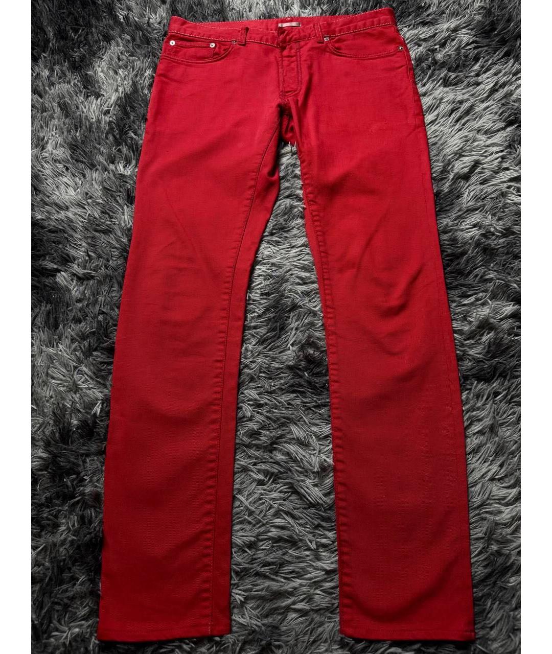 CHRISTIAN DIOR Красные хлопковые джинсы скинни, фото 9
