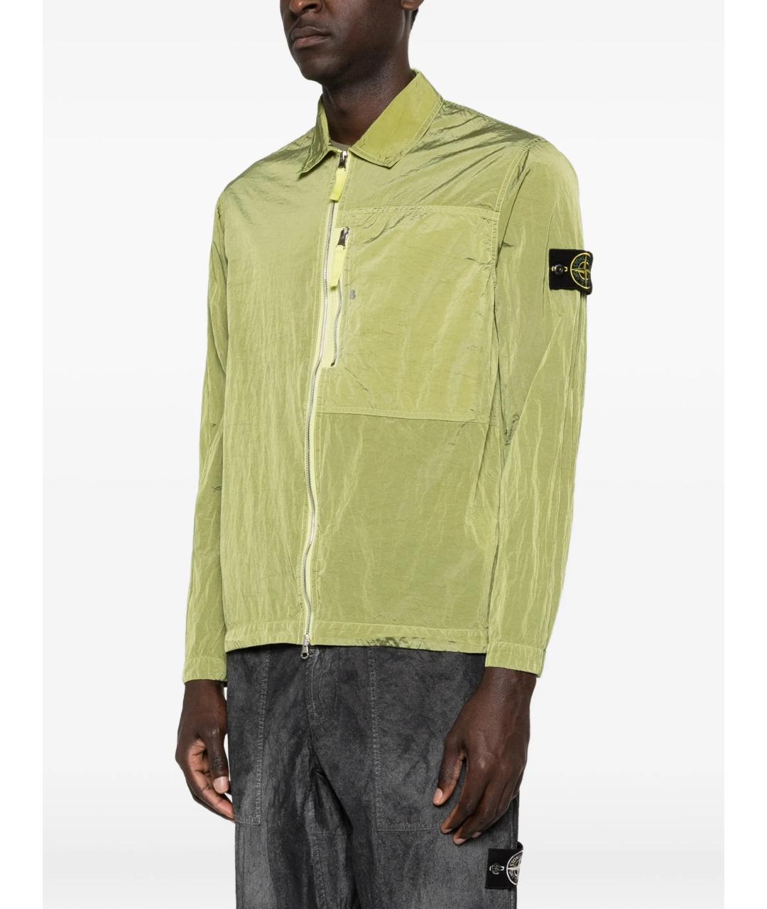 STONE ISLAND Зеленая полиамидовая куртка, фото 3