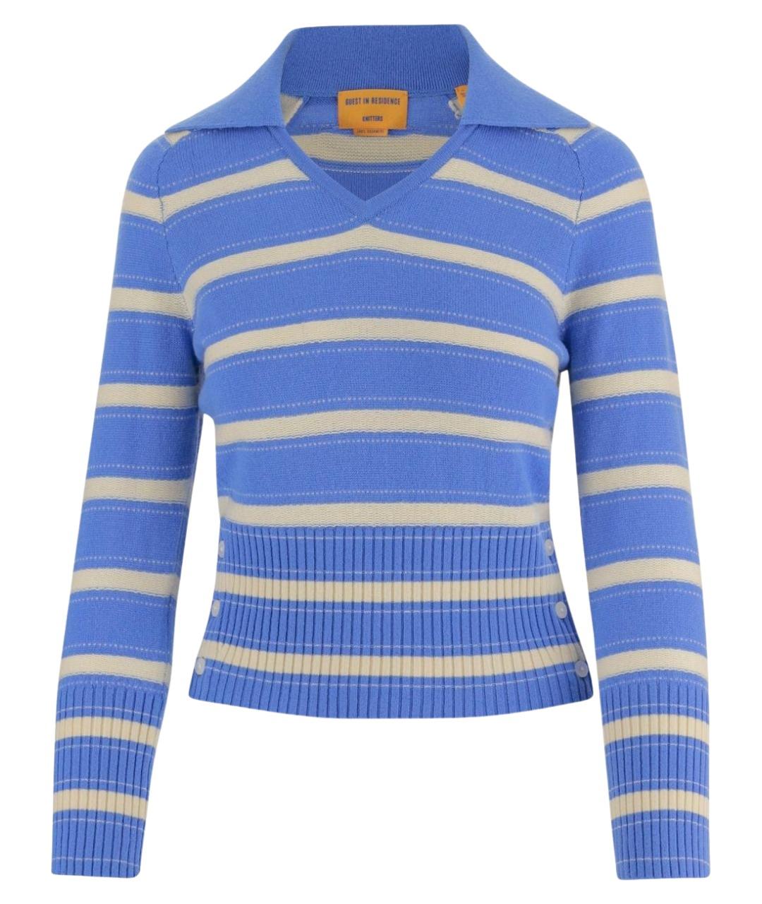 GUEST IN RESIDENCE Синий кашемировый джемпер / свитер, фото 1