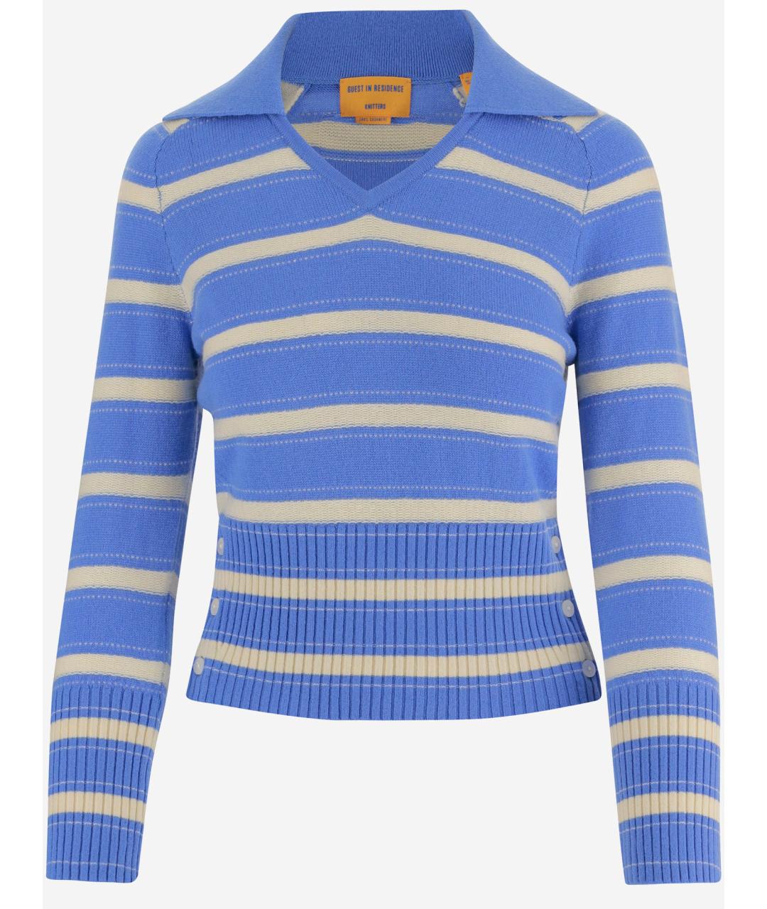 GUEST IN RESIDENCE Синий кашемировый джемпер / свитер, фото 4