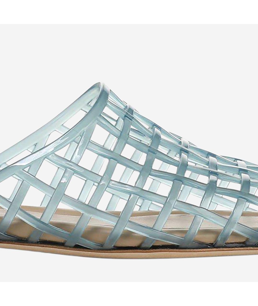 VINCE Голубые мюли из искусственной кожи, фото 5