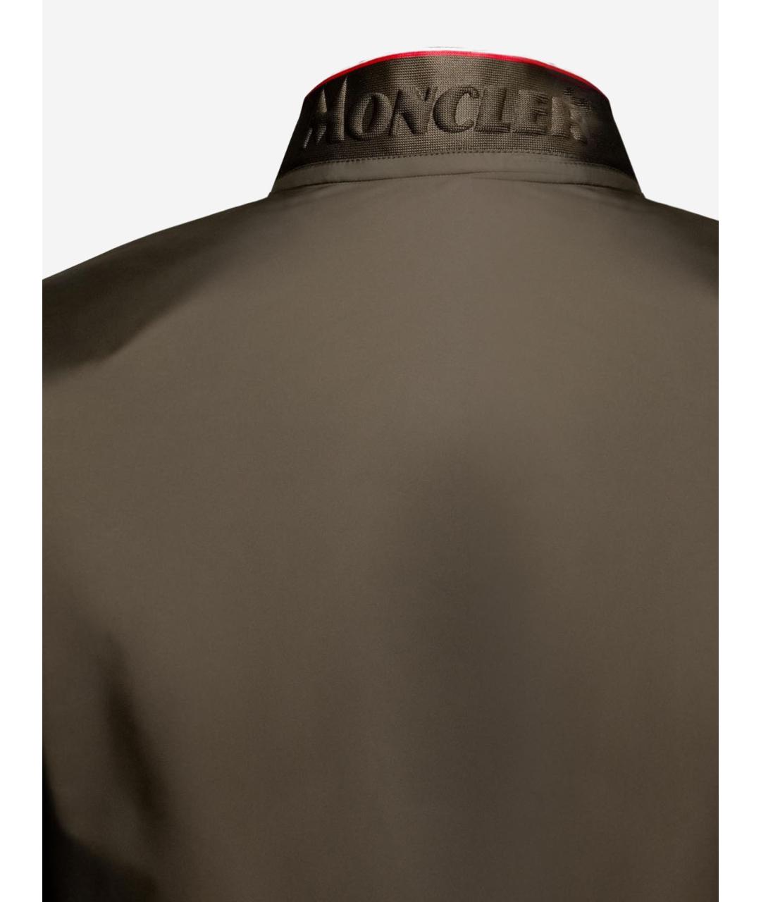 MONCLER Зеленая полиамидовая куртка, фото 4