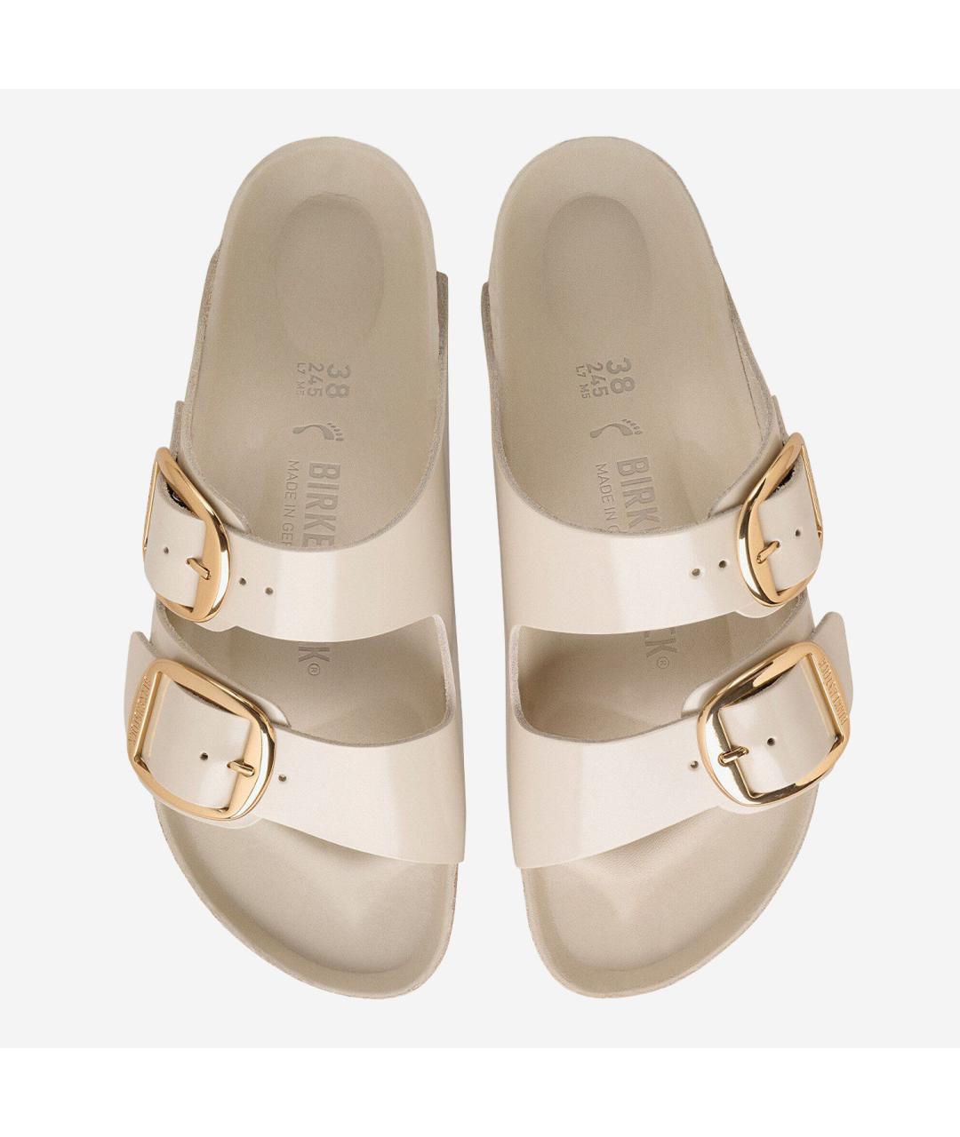 BIRKENSTOCK Бежевые замшевые сандалии, фото 3