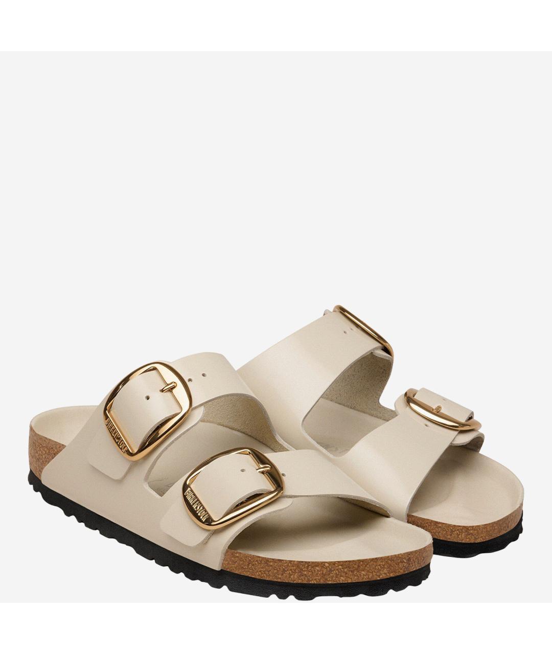 BIRKENSTOCK Бежевые замшевые сандалии, фото 4