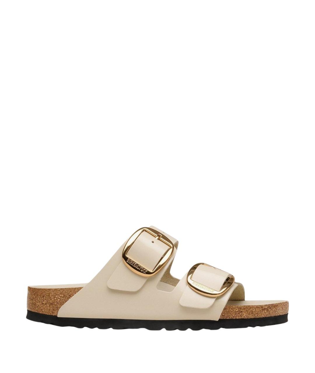 BIRKENSTOCK Бежевые замшевые сандалии, фото 1