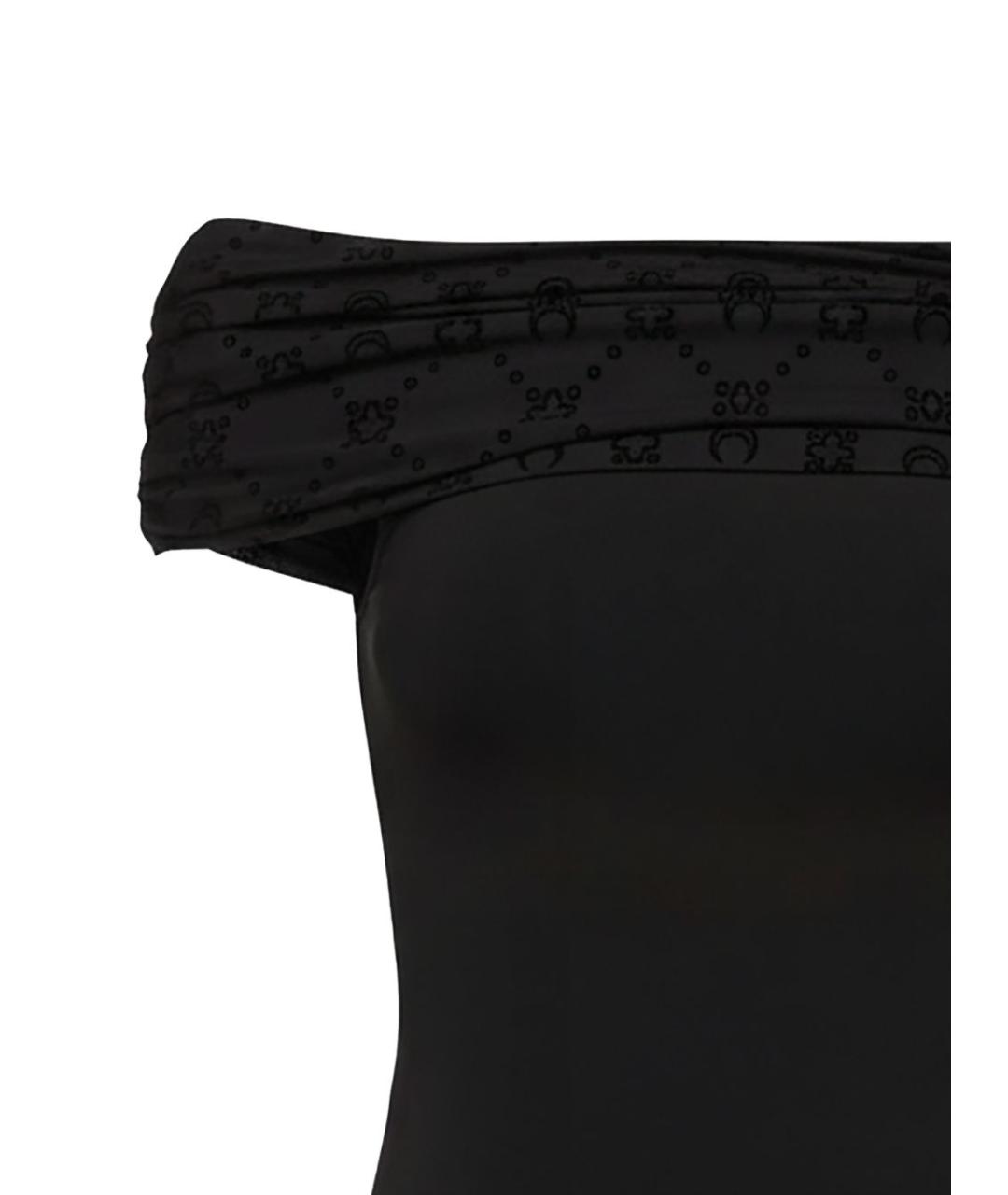 MARINE SERRE Черная вискозная майка, фото 2