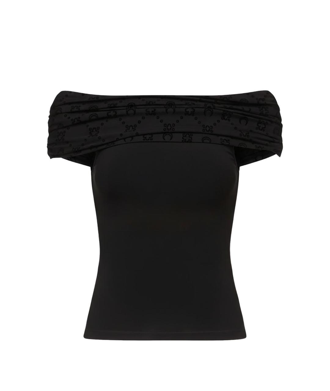 MARINE SERRE Черная вискозная майка, фото 1