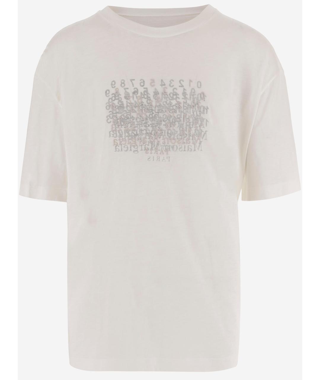 MAISON MARGIELA Белая хлопковая футболка, фото 4