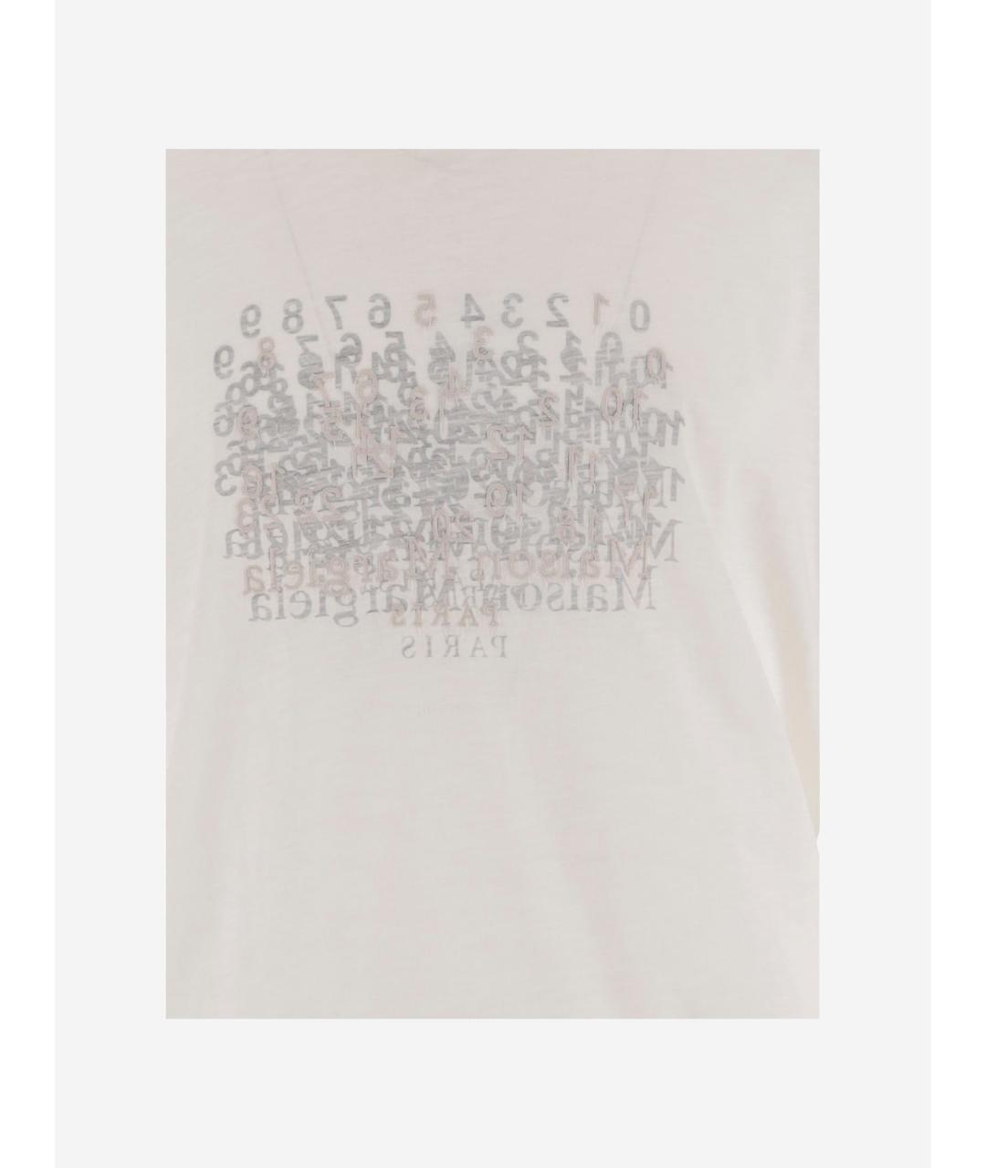 MAISON MARGIELA Белая хлопковая футболка, фото 3