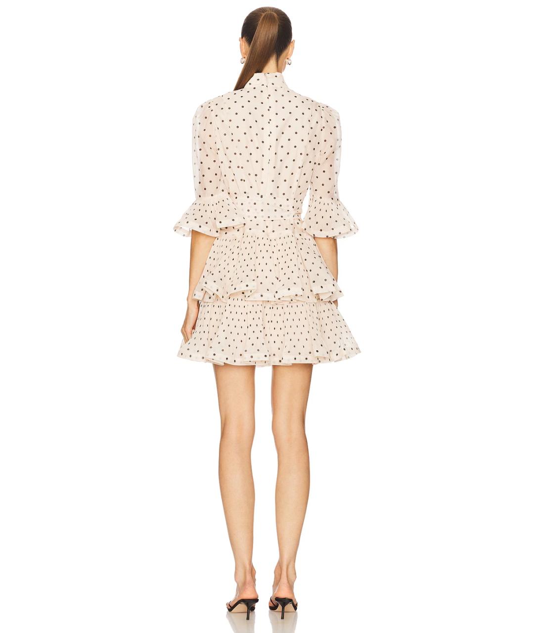 ZIMMERMANN Бежевое полиэстеровое платье, фото 5