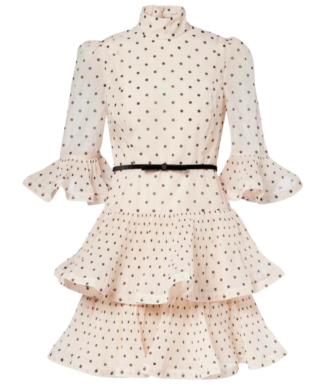 ZIMMERMANN Бежевое полиэстеровое платье, фото 1