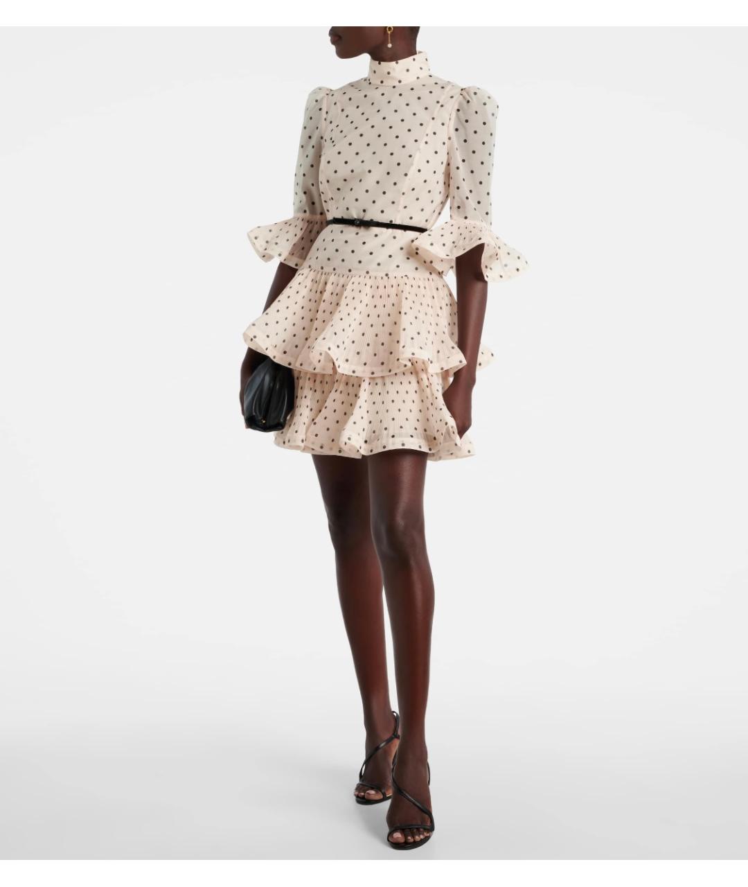 ZIMMERMANN Бежевое полиэстеровое платье, фото 7