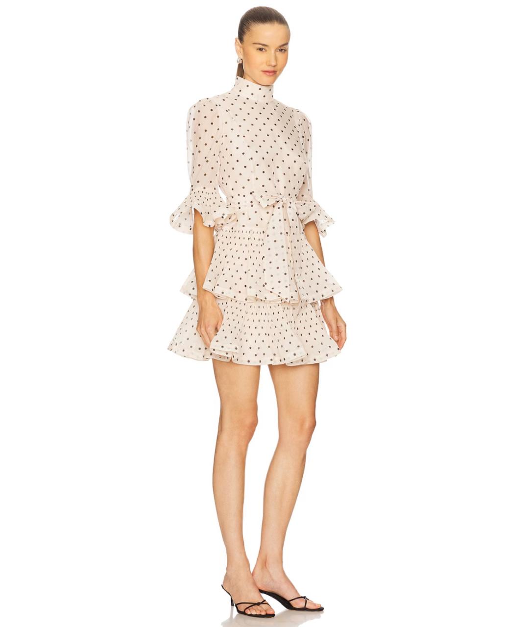 ZIMMERMANN Бежевое полиэстеровое платье, фото 4