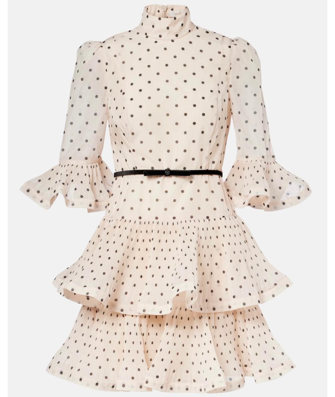 ZIMMERMANN Бежевое полиэстеровое платье, фото 9