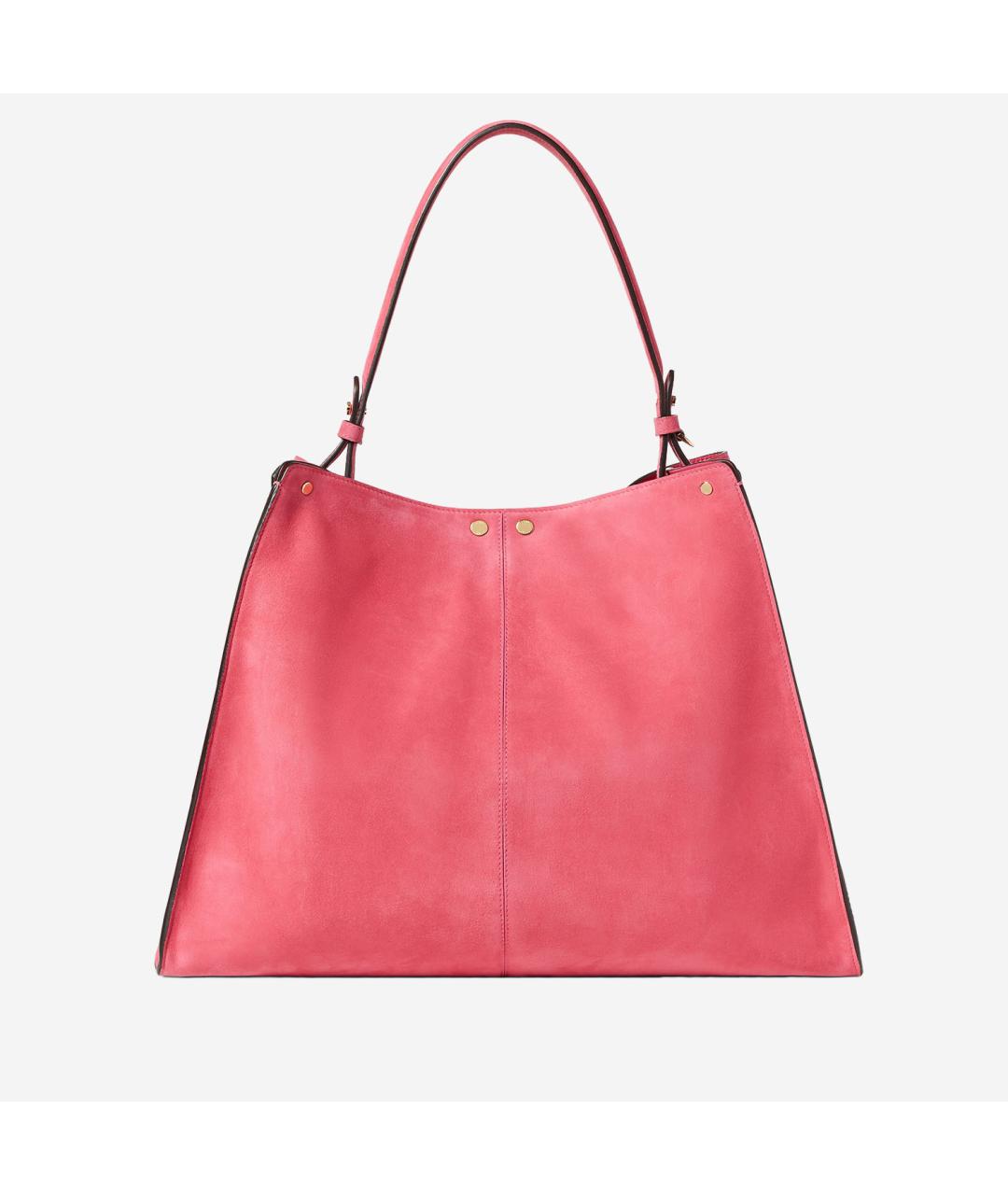 FENDI Розовая замшевая сумка тоут, фото 3