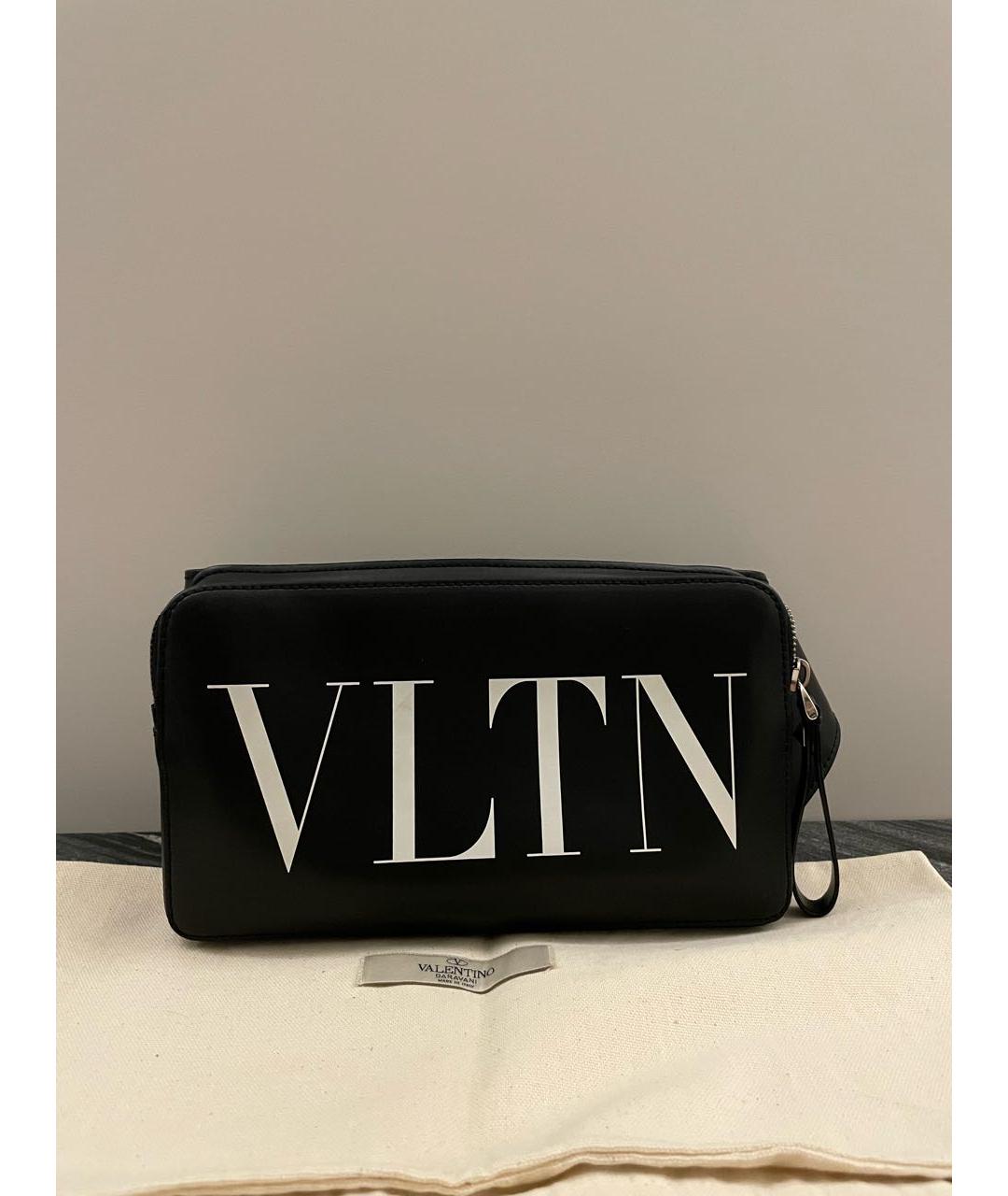 VALENTINO Черная кожаная поясная сумка, фото 8