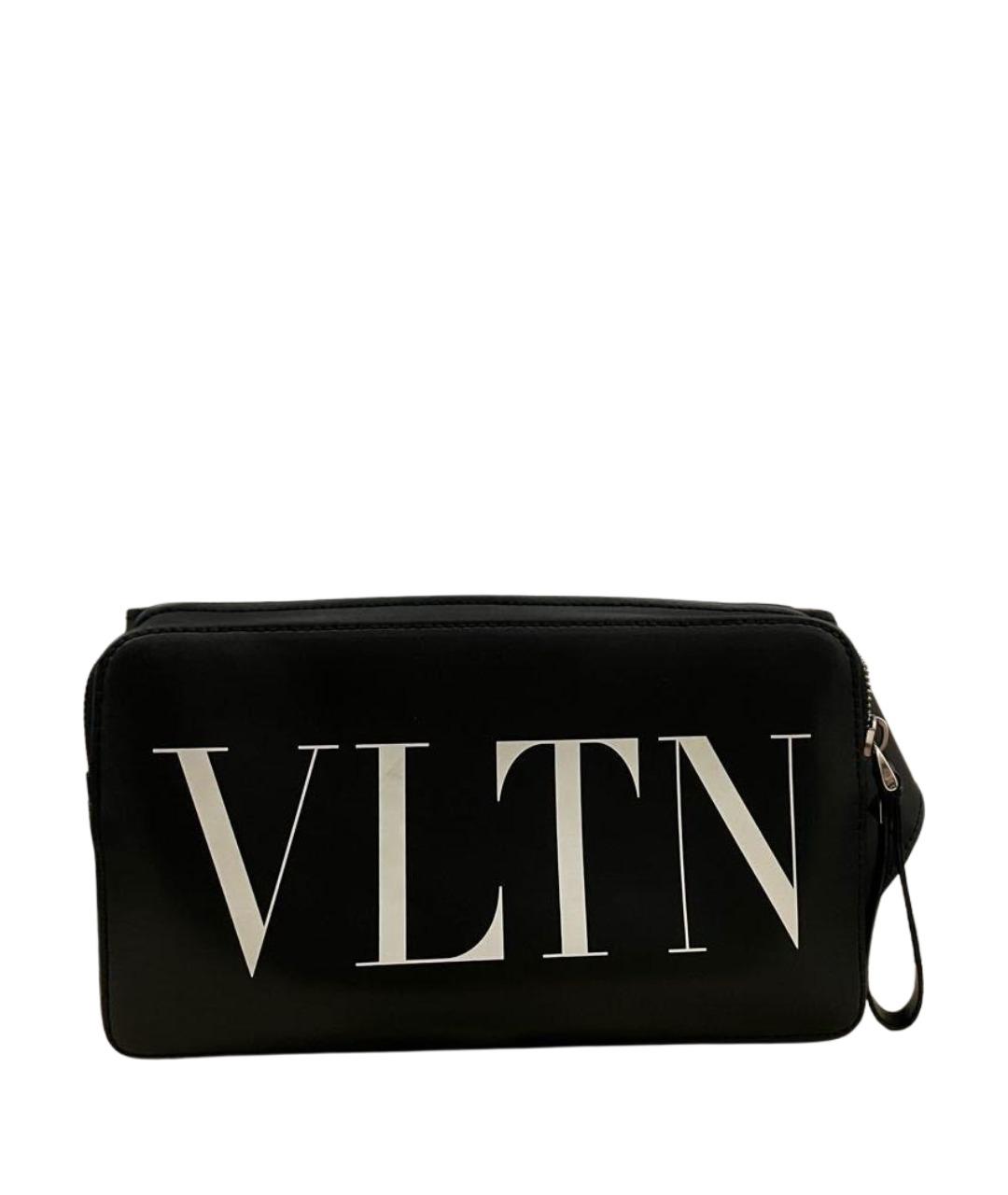 VALENTINO Черная кожаная поясная сумка, фото 1