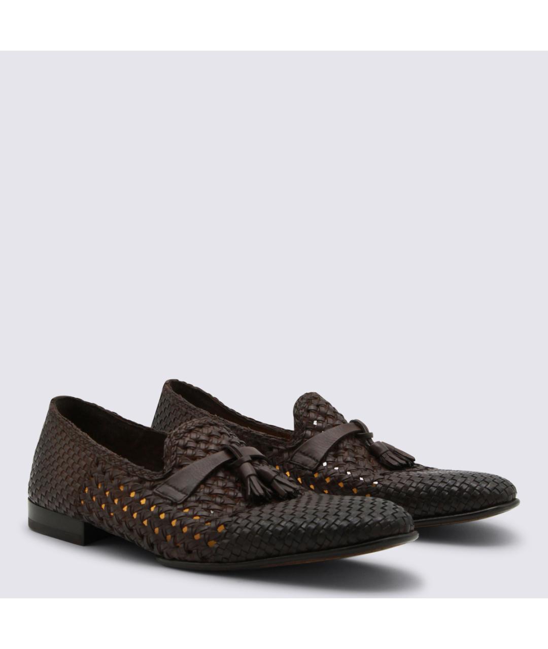 DOUCAL'S Коричневые кожаные лоферы, фото 2