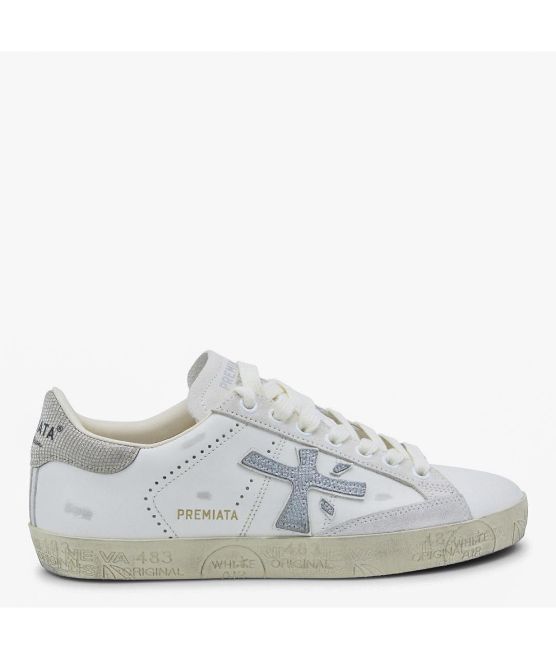 PREMIATA Белые кожаные кеды, фото 1