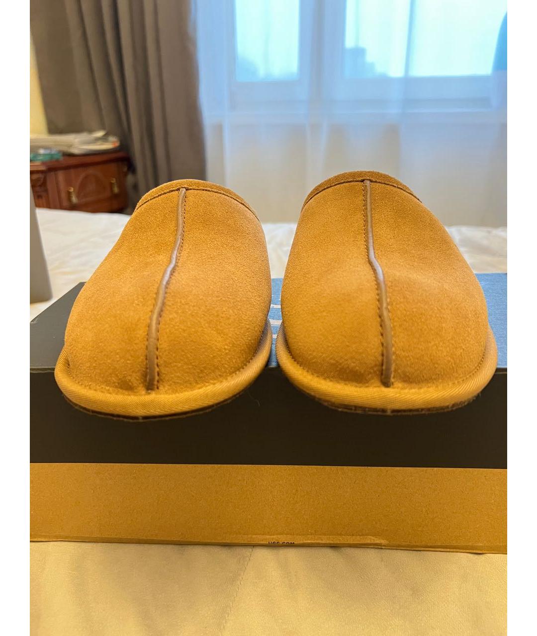 UGG AUSTRALIA Коричневые замшевые шлепанцы, фото 2