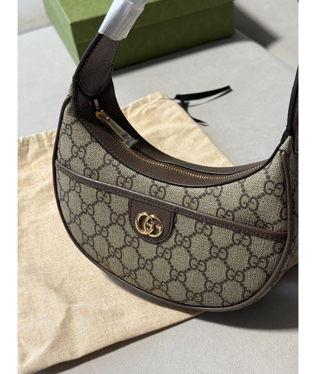 GUCCI Бежевая сумка с короткими ручками, фото 4