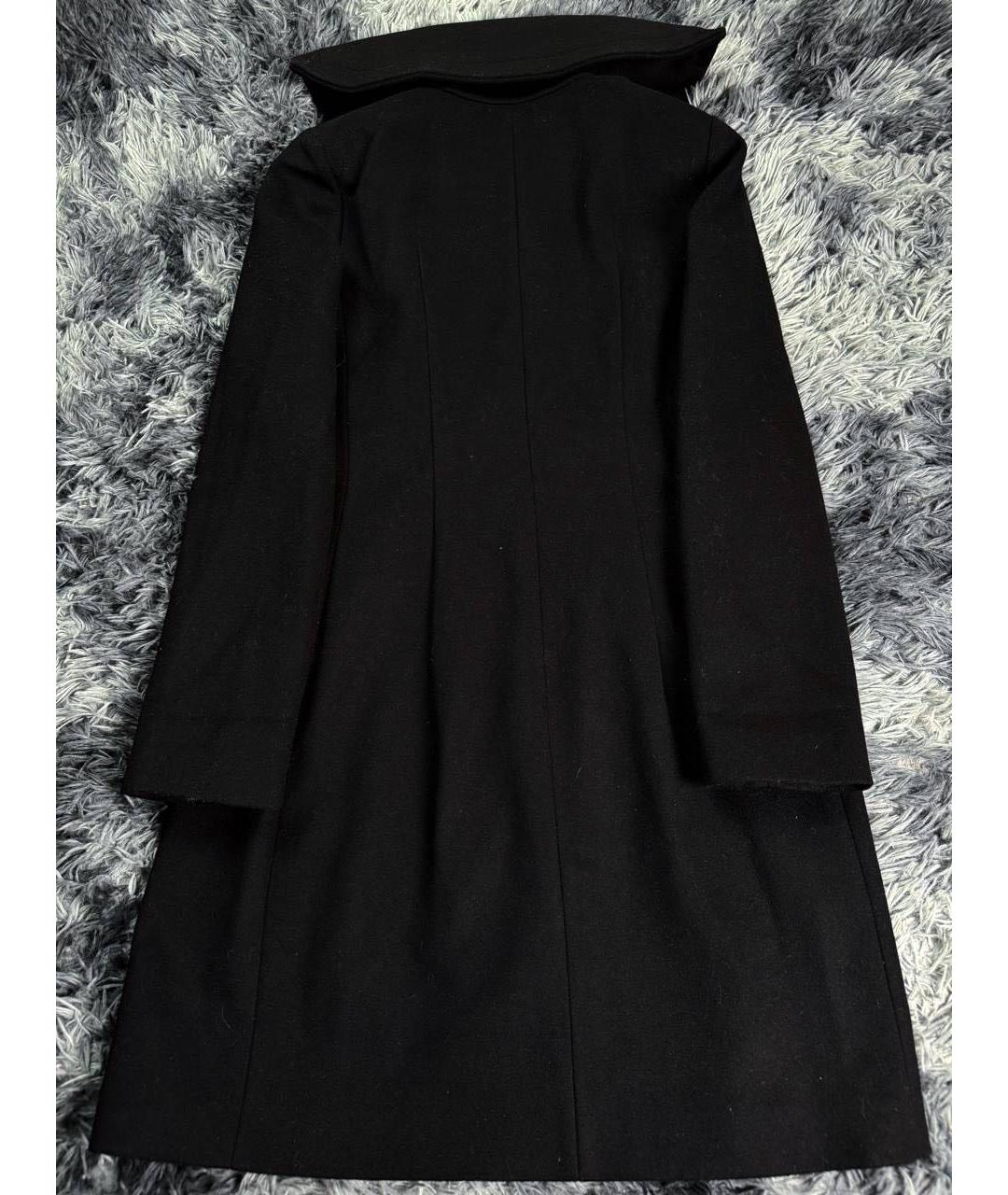 JUST CAVALLI Черное шерстяное пальто, фото 2