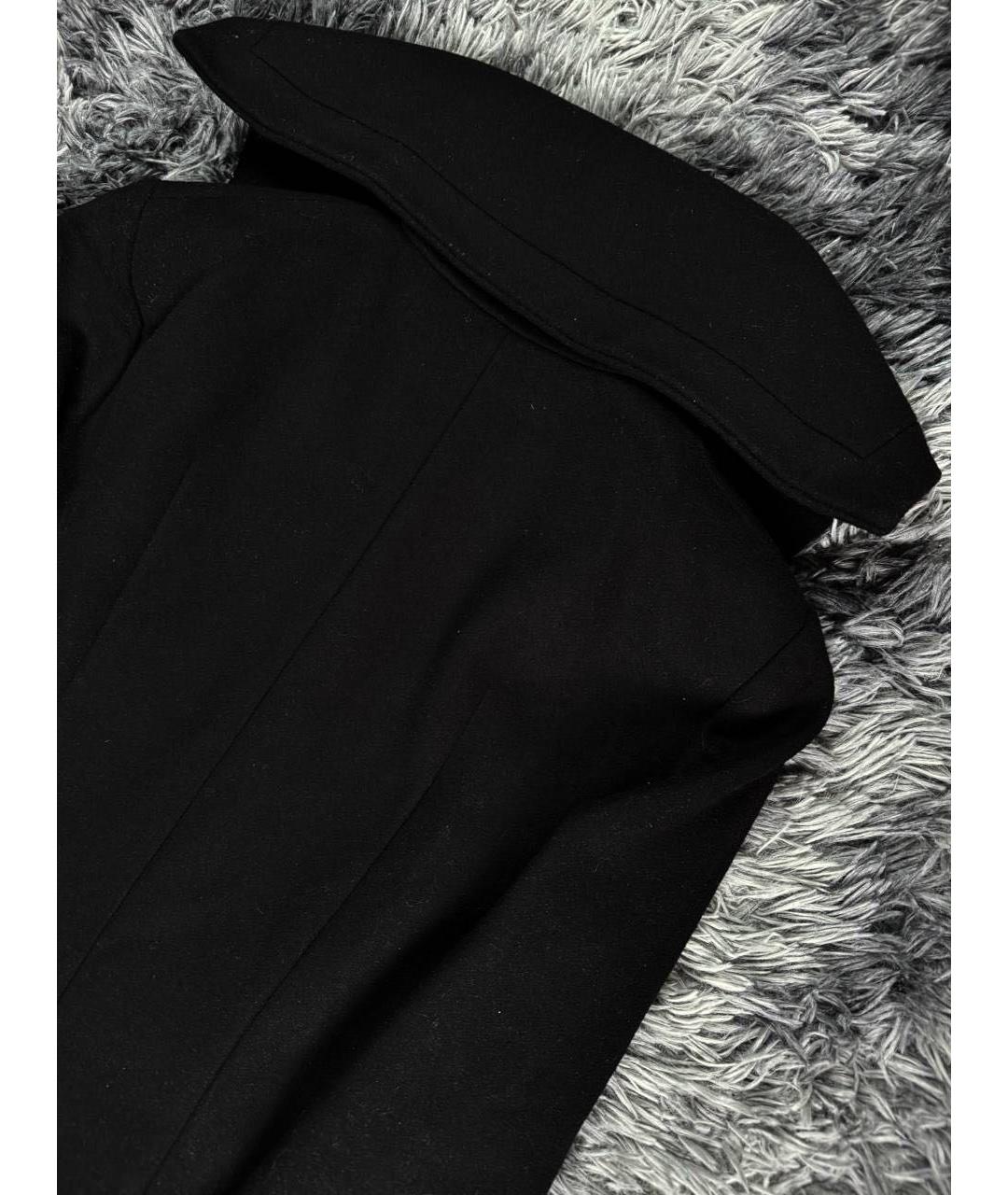 JUST CAVALLI Черное шерстяное пальто, фото 3