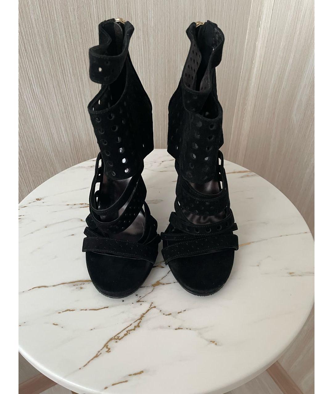 JIMMY CHOO Черные замшевые босоножки, фото 2